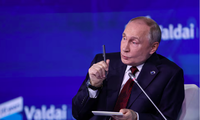 Tổng thống Putin phát biểu tại Sochi ngày 7/11. (Ảnh: Reuters)