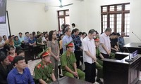 Phiên tòa xét xử sơ thẩm vụ gian lận thi cử ở Hà Giang vào tháng 10/2019.