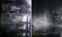 Cứu 6 người mắc kẹt ở tầng 4 căn nhà bị cháy ở Hà Nội
