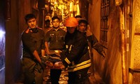 Vụ cháy chung cư mini ở Khương Đình gây tổn thất nặng nề về người và tài sản. (Ảnh: Thanh Hà)