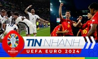 TIN NHANH EURO 2024: Anh &apos;nhọc nhằn&apos;, Tây Ban Nha &apos;ngoạn mục&apos; ngược dòng ghi tên vào Tứ kết