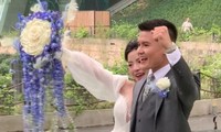Chu Thanh Huyền bật khóc ở lễ cưới