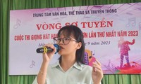 Sôi nổi vòng sơ khảo cuộc thi giọng hát hay tỉnh Lạng Sơn. Ảnh: Duy Chiến 