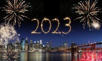 Hân hoan đón năm mới 2023, pháo hoa rực sáng bầu trời