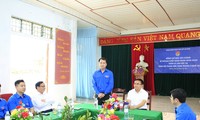 Anh Ngô Văn Cương thăm, làm việc tại Tổng đội Thanh niên xung phong 5 Nghệ An