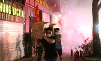Tổ liên gia ở Nghệ An tổ chức diễn tập chữa cháy trong đêm