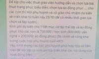 Phòng GD&amp;ĐT TP Vinh nói gì về việc thu 700.000 đồng/học sinh phục vụ Ngày nhà giáo Việt Nam