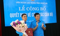 Phó Bí thư Tỉnh Đoàn Nghệ An được bầu làm Phó Chủ tịch Liên đoàn Lao động tỉnh