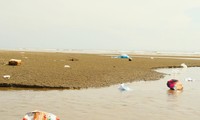 Rác ngổn ngang trên bãi biển Hà Tĩnh