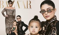 Cô út tỉ phú nhà Kardashian cùng mẹ và con gái sang chảnh trên bìa Bazaar