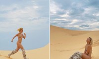Quỳnh Anh Shyn mặc bikini chạy trên đồi cát, dân mạng kêu &apos;khó hiểu&apos;