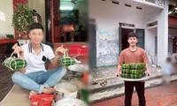 Quế Ngọc Hải, Văn Toàn và cầu thủ Việt gói bánh chưng bên gia đình