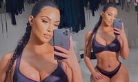 Kim siêu vòng 3 &apos;selfie&apos; thử nội y trước gương