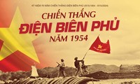 Hình ảnh lá cờ “Quyết chiến, quyết thắng” trong chiến dịch Điện Biên Phủ được Võ Minh Hiếu tái hiện trong tác phẩm