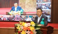 Chủ tịch UBND TP. Hà Nội Trần Sỹ Thanh phát biểu tại buổi họp