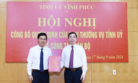 Vĩnh Phúc công bố quyết định về công tác cán bộ