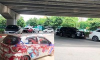 Nhan nhản bãi trông xe &apos;lậu&apos; quanh khu vực taxi Hà Nội bị tạt sơn