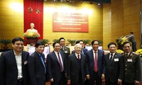 Tổng Bí thư Nguyễn Phú Trọng và các đại biểu tham dự hội nghị (ảnh Như Ý)