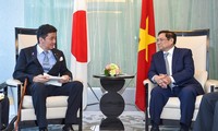 Thủ tướng Phạm Minh Chính tiếp Bộ trưởng Bộ Quốc phòng Nhật Bản Kishi Nobuo (Ảnh: Nhật Bắc)
