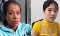 Nguyễn Thị Đào và Phạm Như Quỳnh ra cơ quan công an trình diện. Ảnh: Cơ quan công an cung cấp