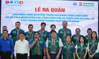 Thành Đoàn TP. HCM xuất quân đội hình tình nguyện tham gia khắc phục hậu quả do bão số 3 gây ra