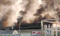 Cháy lớn nhà kho tại Khu kinh tế Chân Mây - Lăng Cô