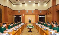 Đại tướng Ngô Xuân Lịch chủ trì Hội nghị Tiểu ban văn kiện và Tiểu ban nhân sự Đại hội Đảng bộ Quân đội lần thứ XI. Ảnh BQP