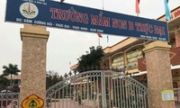 Trường Mầm non B Trực Đại, huyện Trực Ninh, Nam Định, nơi xẩy ra sự việc đáng tiếc