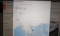 Bản đồ Việt Nam trong tính năng chạy quảng cáo của Facebook thiếu hai quần đảo Hoàng Sa và Trường Sa. 