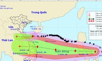 Bão số 9 dự báo di chuyển nhanh với cường độ mạnh khi áp sát vùng biển Đà Nẵng - Phú Yên.