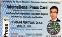 Thẻ "Nhà báo quốc tế" của ông Lê Hoàng Anh Tuấn