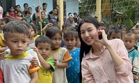 &apos;Hoa hậu quốc dân&apos; Thùy Tiên để mặt mộc tổ chức nấu ăn cho trẻ em vùng cao, mang điện đến hai điểm trường tại Quảng Nam