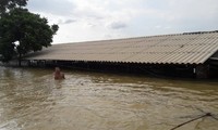 Hình ảnh nước ngập trắng vùng sau sự cố đê điều ở Hà Nội