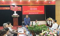 Ông Vũ Đức Bảo, Trưởng ban Tổ chức Thành ủy Hà Nội phát biểu tại hội nghị. Ảnh: Trường Phong