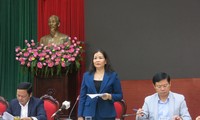 Phó Giám đốc Sở Công thương Hà Nội Trần Thị Phương Lan thông tin tại hội nghị