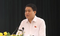 Chủ tịch UBND thành phố Hà Nội Nguyễn Đức Chung trả lời cử tri sáng 17/7