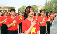 Tuổi trẻ Điện Biên tham gia Hành trình Tôi yêu Tổ quốc. Ảnh: Lâm Hải Đăng