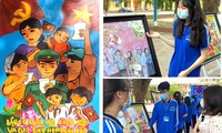Giới trẻ thành phố Cảng vẽ tranh cổ động, tuyên truyền bầu cử