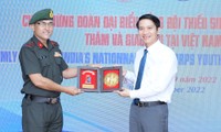 Bí thư Trung ương Đoàn Nguyễn Ngọc Lương tiếp đoàn đại biểu Tổng đội Thiếu sinh quân Ấn Độ
