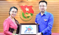 Bí thư Trung ương Đoàn Nguyễn Tường Lâm tiếp nguyên cán bộ Trung ương Đoàn TNNDCM Lào