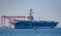 Tàu sân bay USS Carl Vinson (CVN-70) trên Vịnh Tokyo ​​vào ngày 28 tháng 8 năm 2021. Ảnh: Hải quân Mỹ