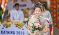 Nam thanh, nữ tú Khmer rạng ngời trong ngày lễ dâng y