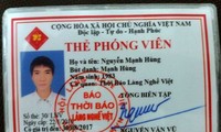 Phóng viên Mạnh Hùng của Thời báo Làng Nghề Việt đã bị khởi tố, bắt tạm giam do hành vi cưỡng đoạt tài sản. Ảnh: Infonet