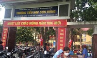Trường tiểu học Sơn Đồng, huyện Hoài Đức-Hà Nội, nơi xảy ra chuyện lùm xùm lạm thu.