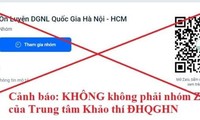Cảnh báo đăng trên fanpage Đại học Quốc gia Hà Nội.