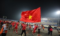 Các cầu thủ đội tuyển Việt Nam ăn mừng chức vô địch AFF Cup 2018