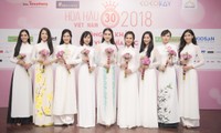 Các thí sinh tại sơ khảo miền Bắc Hoa hậu Việt Nam 2018.