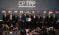Lễ ký kết Hiệp định CPTPP đã diễn ra tại thủ đô Santiago de Chile dưới sự chủ trì của Tổng thống nước chủ nhà Michelle Bachelet. (Nguồn: THX/TTXVN).