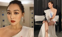 Bị sốt cao, Tường San vẫn gợi cảm khi chụp váy dạ hội ở Hoa hậu Quốc tế 