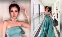 Ngày cách ly 22: Hoa hậu Khánh Vân theo &apos;trend&apos; lên đồ dạ hội, đeo vương miện để đi đổ rác